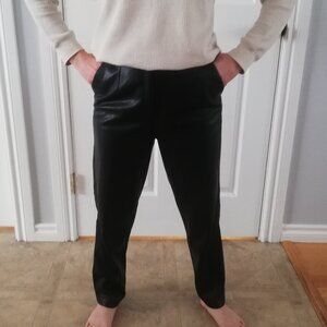 Vintage Soft Lambskin Leather Dress Pants Trousers Size S